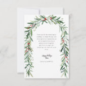 結婚したBright Christmasのアーチアナウンスメントカード サンキューカード (裏面)