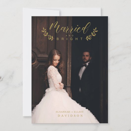 結婚したBright Christmas新婚パーソナライズされた (正面)