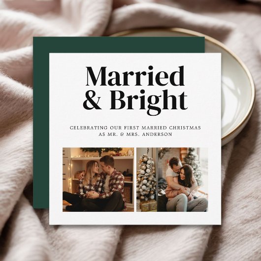 結婚したBright Nelwywed初めてのクリスマス2写真 シーズンカード