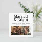 結婚したBright Nelwywed初めてのクリスマス2写真 シーズンカード (スタンド正面)