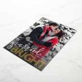 結婚したBRIGHT Overlayクリスマスフォト 箔シーズンカード (回転した状態)
