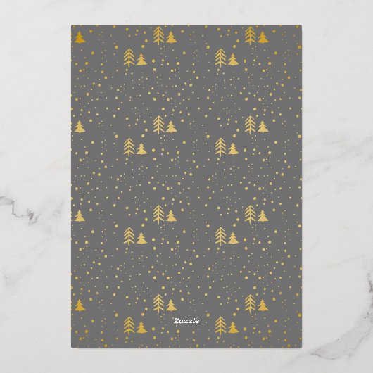 結婚したChristmas Newlyweds写真実在 箔シーズンカード (裏面)