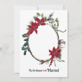 結婚したChristmas Poinsettia Photos結婚 招待状 (正面)