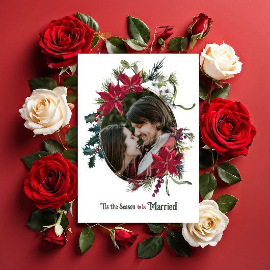 結婚したChristmas Poinsettia Photos結婚 招待状