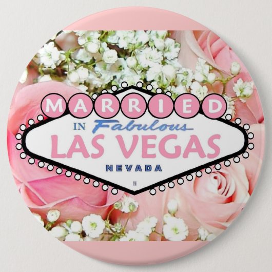 結婚したIn Fabulous Las Vegasボタン 缶バッジ (正面)