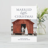 結婚したLittle Christmas Blue Scriptの写モダン真 シーズンカード (スタンド正面)