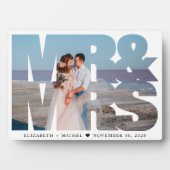 結婚したMr. Mrs. 新婚写真 フォトプラーク (正面)
