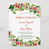 結婚しているヒイラギは果実のクリスマス|を去ります 招待状 (正面/裏面)