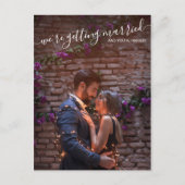 結婚している写真の結婚式の日付を保存 案内ポストカード (正面)