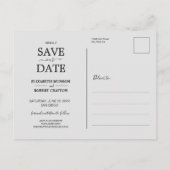 結婚している写真の結婚式の日付を保存 案内ポストカード (裏面)