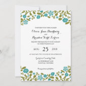 結婚している野生の花は|開きます 招待状 (正面)