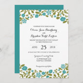 結婚している野生の花は|開きます 招待状 (正面/裏面)