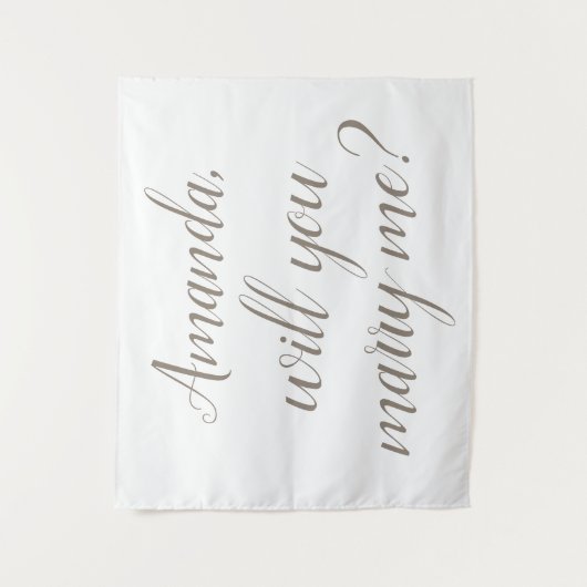 結婚してくださいのエンゲージメント背景タペストリー タペストリー (正面)