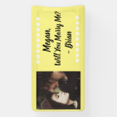 結婚してください - カスタム名と写真のバナー 横断幕 (縦)