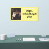 結婚してください - カスタム名と写真のバナー 横断幕 (トレードショー)