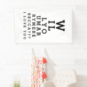 結婚してください カスタム プロポーズ 眼鏡店 チャート 横断幕 (インサイチュ)