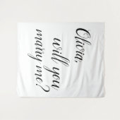 結婚してください プロポーズ背景 タペストリー (正面(横))