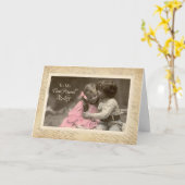 結婚してくれないか結婚の申し込みヴィンテージキス カード (黄色い花)