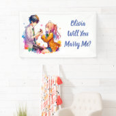 結婚してくれないか |アニメ結婚提案 横断幕 (インサイチュ)