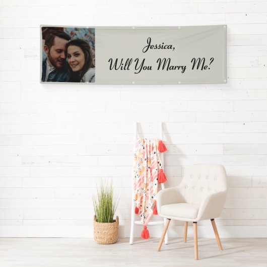 結婚してくれないか |カラーカスタム写真の提案 横断幕 (インサイチュ)