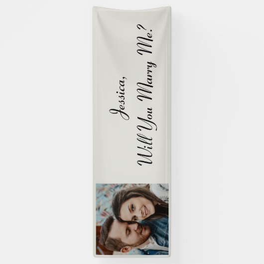 結婚してくれないか |カラーカスタム写真の提案 横断幕 (縦)