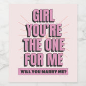 結婚してくれないか ワインラベル (シングルラベル)