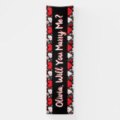 結婚してくれないか、申しパーソナライズされた出 横断幕 (縦)