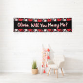 結婚してくれないか、申しパーソナライズされた出 横断幕 (インサイチュ)