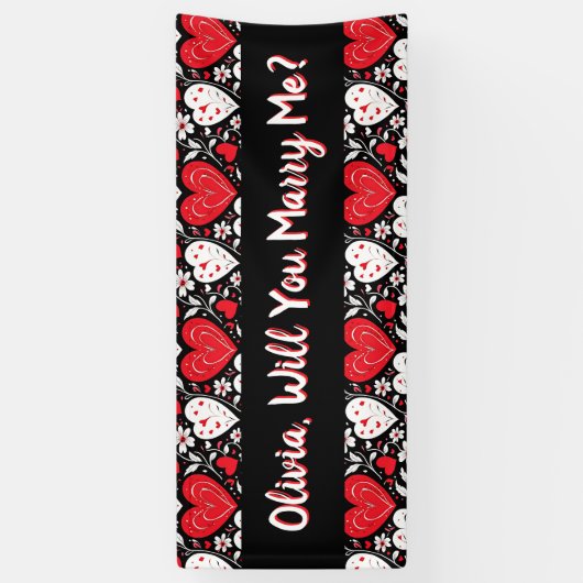 結婚してくれないか、申しパーソナライズされた出 横断幕 (縦)