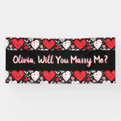 結婚してくれないか、申しパーソナライズされた出 横断幕 (横)