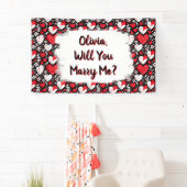 結婚してくれないか、申しパーソナライズされた出 横断幕 (インサイチュ)