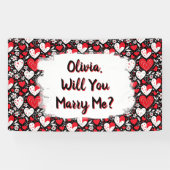結婚してくれないか、申しパーソナライズされた出 横断幕 (横)