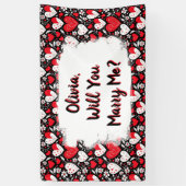 結婚してくれないか、申しパーソナライズされた出 横断幕 (縦)