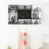 結婚してくれないか | 6フォトブラック金ゴールド提案 横断幕 (インサイチュ)