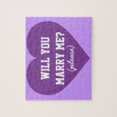 結婚してくれない?パープルハート ジグソーパズル (縦)