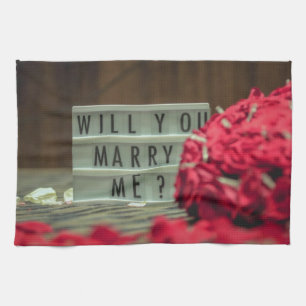 結婚してくれない?結婚提案 キッチンタオル