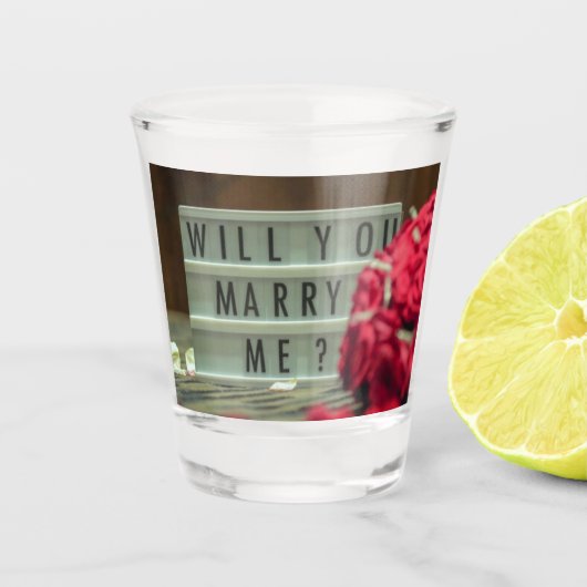結婚してくれない？結婚提案 ショットグラス (正面)