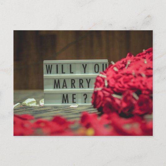 結婚してくれない？結婚提案 ポストカード (正面)