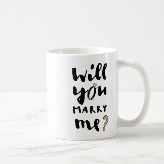 結婚してくれますか コーヒーマグカップ (右)