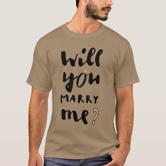 結婚してくれますか Tシャツ (正面)