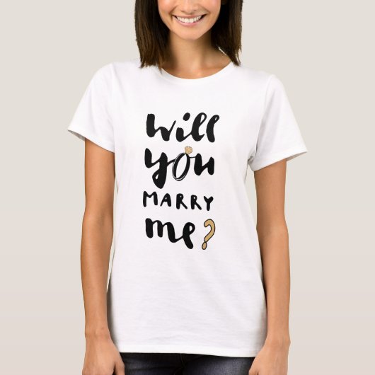 結婚してくれますか Tシャツ (正面)