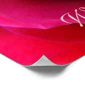 結婚してくれるか?!ピンクローズアートプリント結婚式 ポスター (角)