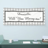 結婚してくれるか、結婚の申し込み禁止のバナー 横断幕 (トレードショー)