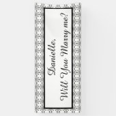 結婚してくれるか、結婚の申し込み禁止のバナー 横断幕 (縦)