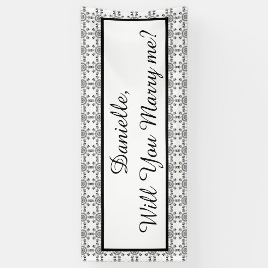 結婚してくれるか、結婚の申し込み禁止のバナー 横断幕 (縦)