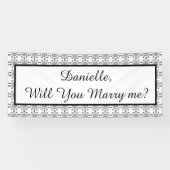 結婚してくれるか、結婚の申し込み禁止のバナー 横断幕 (横)