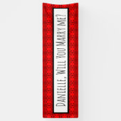 結婚してくれるか、結婚の申し込み禁止のバナー 横断幕 (縦)