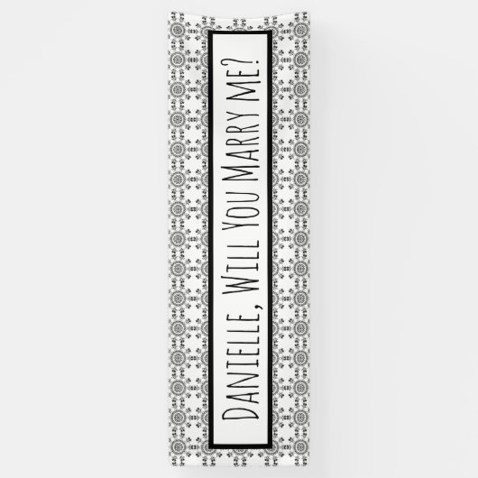 結婚してくれるか、結婚の申し込み禁止のバナー 横断幕 (縦)