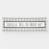 結婚してくれるか、結婚の申し込み禁止のバナー 横断幕 (横)