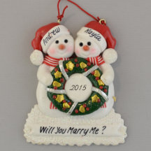 結婚してくれる？パーソナライズされたオーナメント